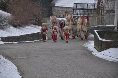 Kurenti iz Ptuja v Škocjanu